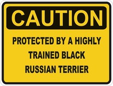 Nero Russo Terrier Caution