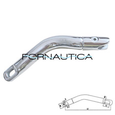 Giunto salpancora girevole doppio in acciaio inox 316 per catena Ø 6/8 mm.