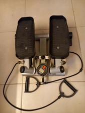 Stepper Allenamento Cardio Fitness Palestra  Antiscivolo + Manubri Elastici Bian