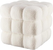 White Square Ottoman 17''3