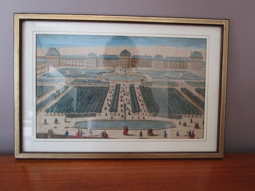 Gravure ancienne vue optique - gravure,