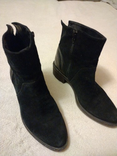 Vic black leather - black, ankle