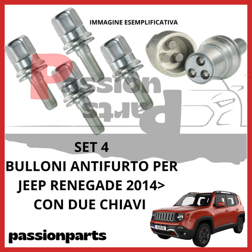 Kit bulloni antifurto cerchi - 4,