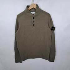 Maglione Stone Island in pura lana verde taglia M da uomo