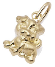 Stupendo introvabile CIONDOLO CAGNOLINO in ORO giallo 18Kt charm cane pendent