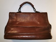 Borsa a mano / Cartella Vintage ~ A. VALENTINO ~ Pelle Marrone - Made In Italy