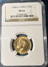 Sudafrica 1928 SA Oro 1 Sovrano NGC MS64