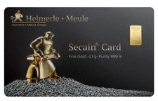 Lingotto Oro HEIMERLE & MEULE 0,5 g Puro 1/2 gr Grammo Blister 24 KT AU 9999 DE