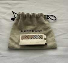 Fermasoldi Burberry vintage in argento con custodia