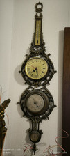Orologio Da Muro In Ottone Dorato Con Barometro Igrometro E Termometro