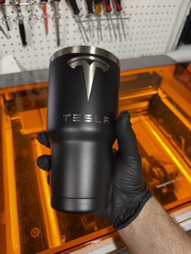 Logo tesla bicchiere - tesla,, inciso