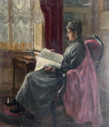 Ritratto donna che legge - ritratto,