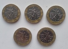 LOTTO 5 MONETE FRANCESI DA 10 FRANCHI DEL 1989/1990 E 1991 