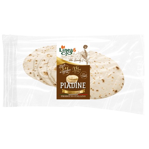 Piadina reduced carb - carb, soli