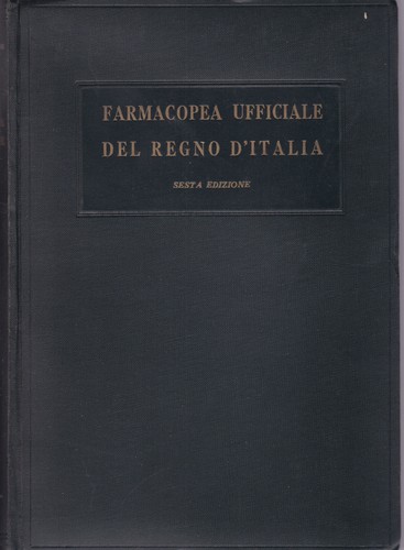Farmacopea ufficiale del - ufficiale, regno
