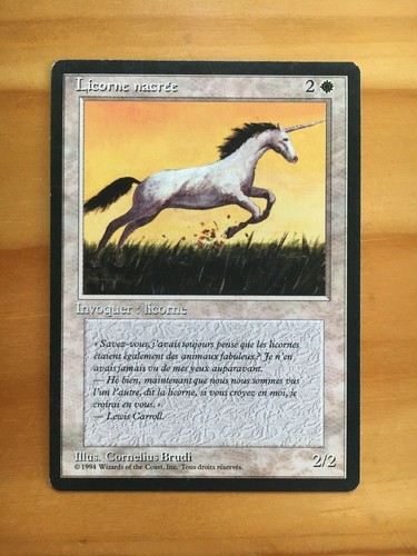 Mtg fbb pearled unicorn french - mtg,