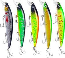 5 Pezzi Artificiali Spinning Mare, Esche Artificiali Spinning Mare, Swimbaits Pe