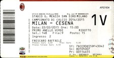 Biglietto stadio Milan vs