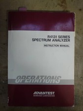 Advantest R4131 Spectrum Analyzer Instruction Manual With Schematics