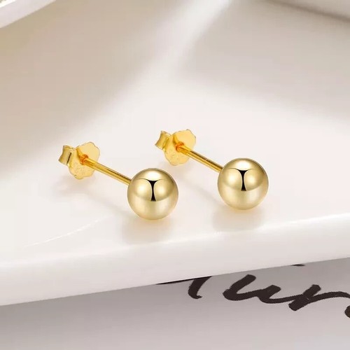 Orecchini perno sfera oro - orecchini, a