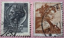 Coppia di Francobolli Italiani Rari  “5 LIRE” - Serie Siracusana .