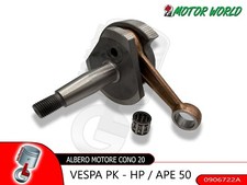 ALBERO MOTORE ANTICIPATO VESPA APE 50 CONO 20MM COMPLETO GABBIA