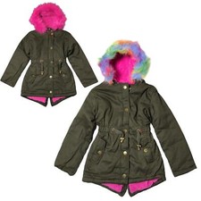 Ragazze Pelliccia Finta Parka
