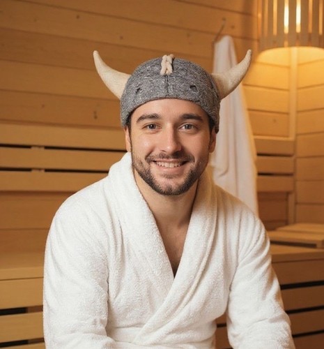 Cappello sauna lana naturale