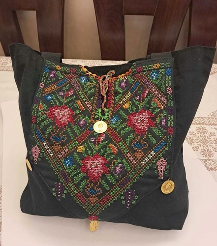 Borsa tote lino con ricamo - tote,