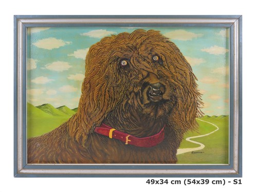 Quadro olio naif firmato - ad,