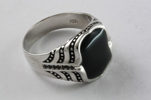 Anello uomo onice - anello,