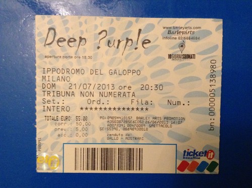 Biglietto concerto deep purple - deep,