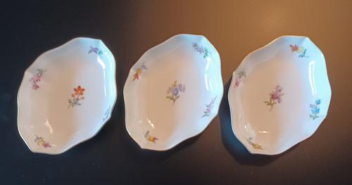 Meissen ciotola ovale fiori - meissen,