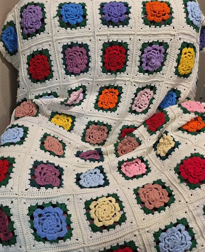 Coperta afgana rosa - , vintage