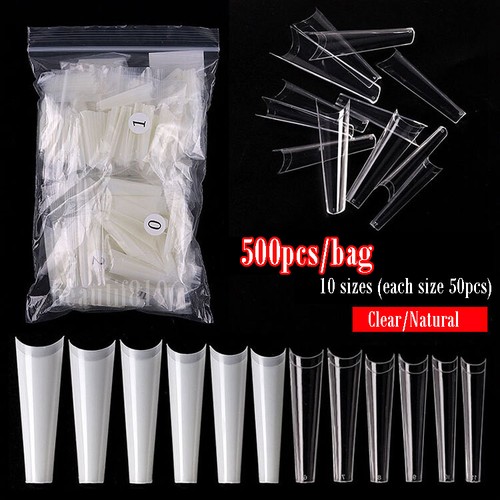 500pz punte unghie finte xxl - finte, c