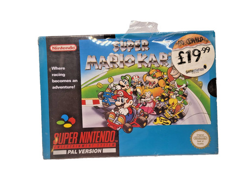 Adesivo super mario kart snes - mario,