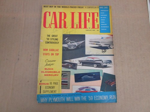 Rivista car life febbraio 1959 - rivista,
