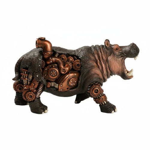 Figurine rhinocéros steampunk - rhinocéros,