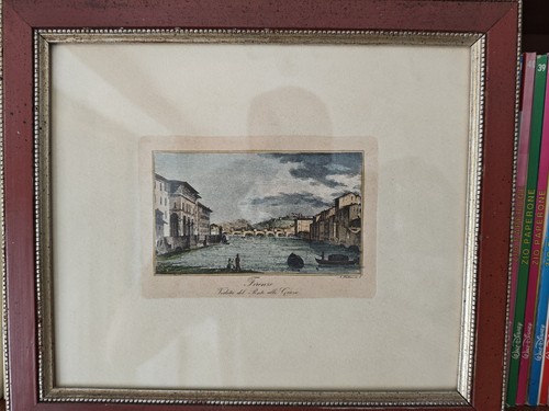 Tre stampe antiche con cornice