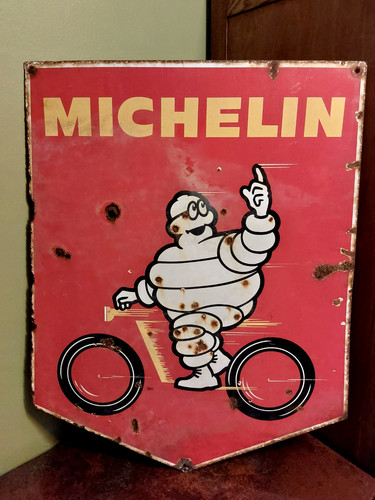 Michelin enamel sign - michelin,