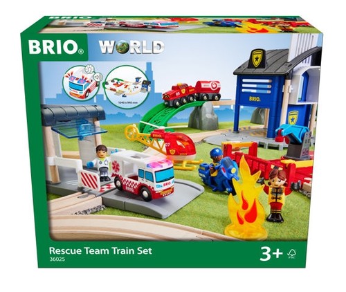 Playset brio rescue team train - playset,