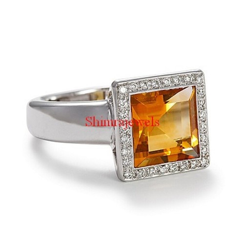 Naturale citrino gemma con 18k - gemma,