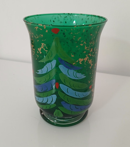 Vaso bicchiere natale vetro - vaso,