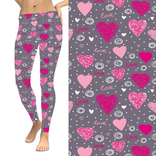 Leggings donna love hearts - leggings,