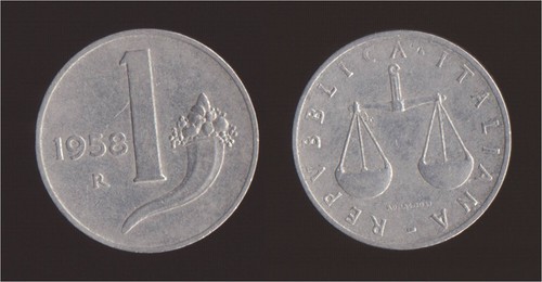 Lira 1958 bilancia e - lira,