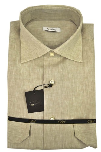 Camicia uomo puro lino - puro, beige