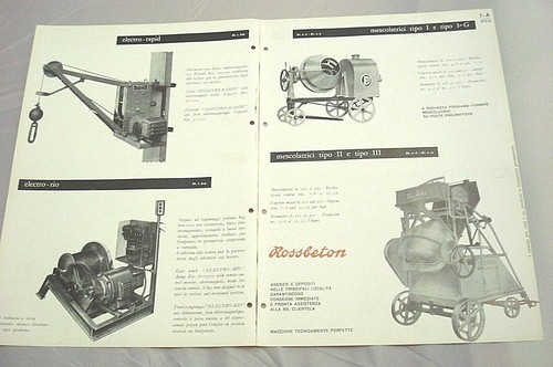 1958 depliant rossbeton - depliant,