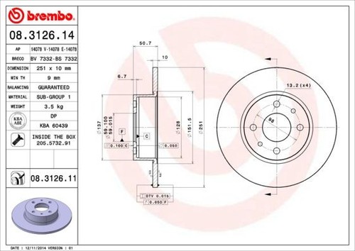 Coppia dischi freno brembo - dischi,