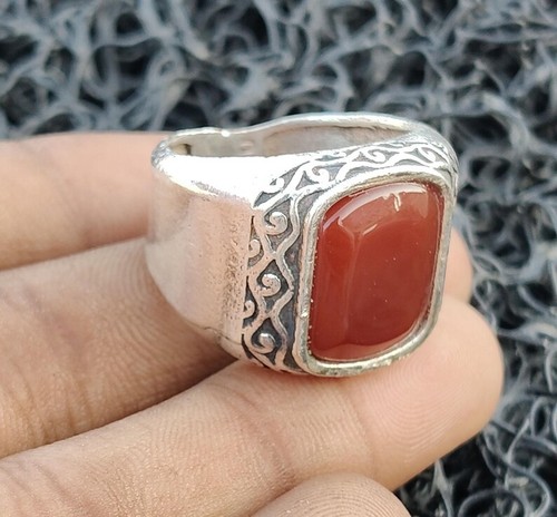 Anello corniola gemma argento