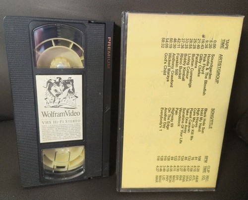 Wolfram video vhs rock - vhs, 1288
